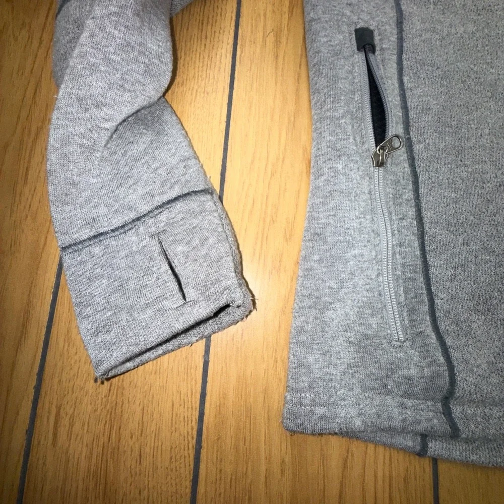 Kuhl Interceptr Mens Full Zip Fleece Jacket‎ Gray Heather Hiking Outdoor Medium